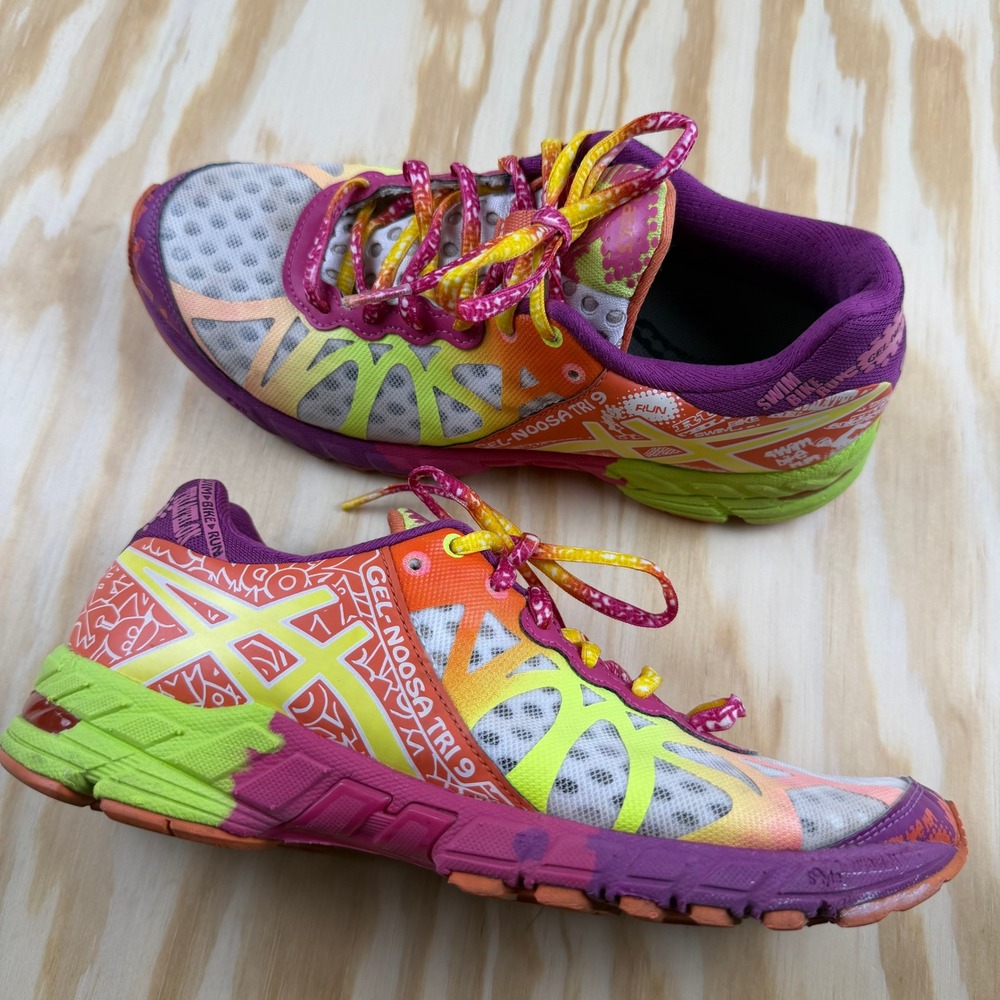 Asics Gel-Noosa Tri 9 Womens Running Shoes Multicolor T458N Size 7